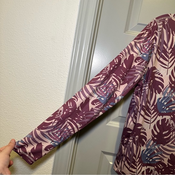 32 Degrees Cool Purple Print Sun Protection UPF 50+ Long Sleeve Top size S - Picture 5 of 10